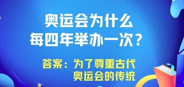 奧運(yùn)小知識丨奧運(yùn)會為什么每四年舉辦一次？一起解鎖